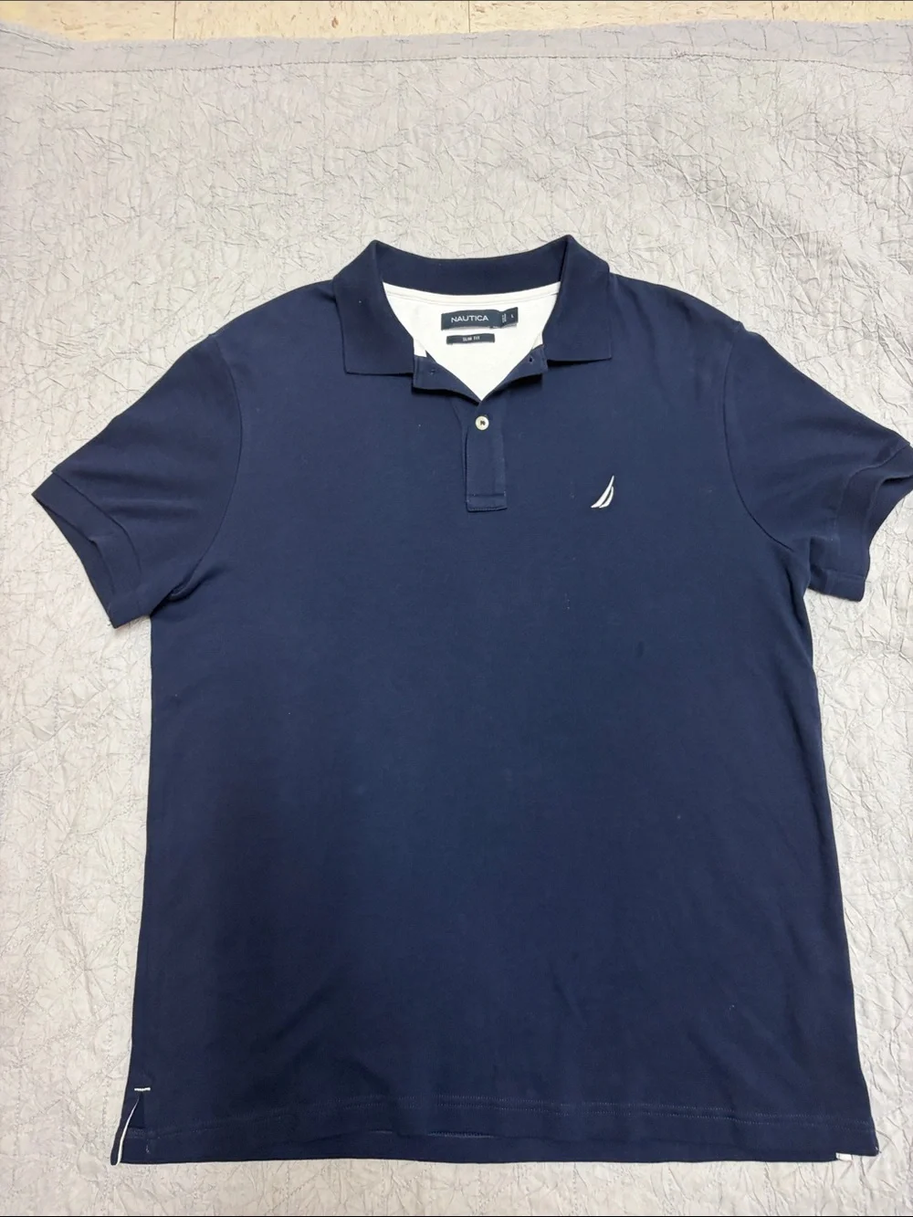 Nautica Men's Navy Polo with White Sail Emblem